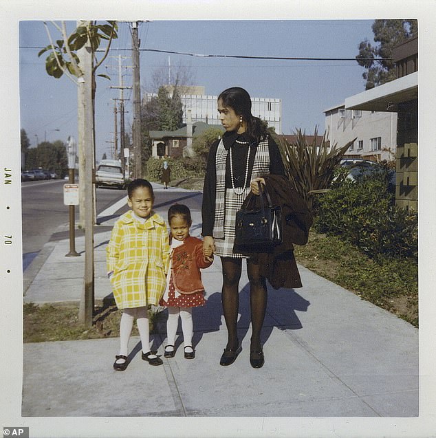 In 2009, Kamala suffered a personal blow when her mother (pictured in 1970 with her daughters), with whom she was particularly close, died of colon cancer at age 70.