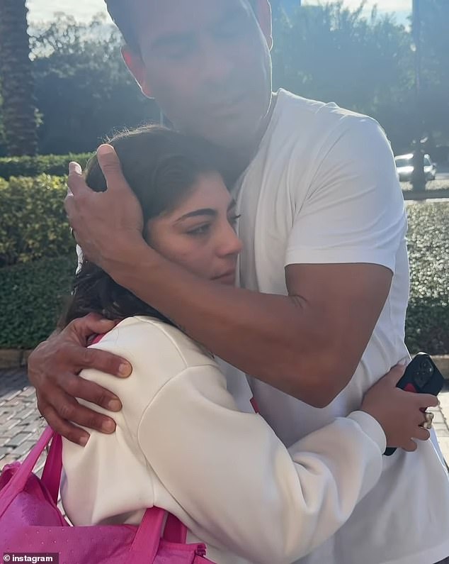 Another clip shows Milania hugging her stepfather Luis to say goodbye