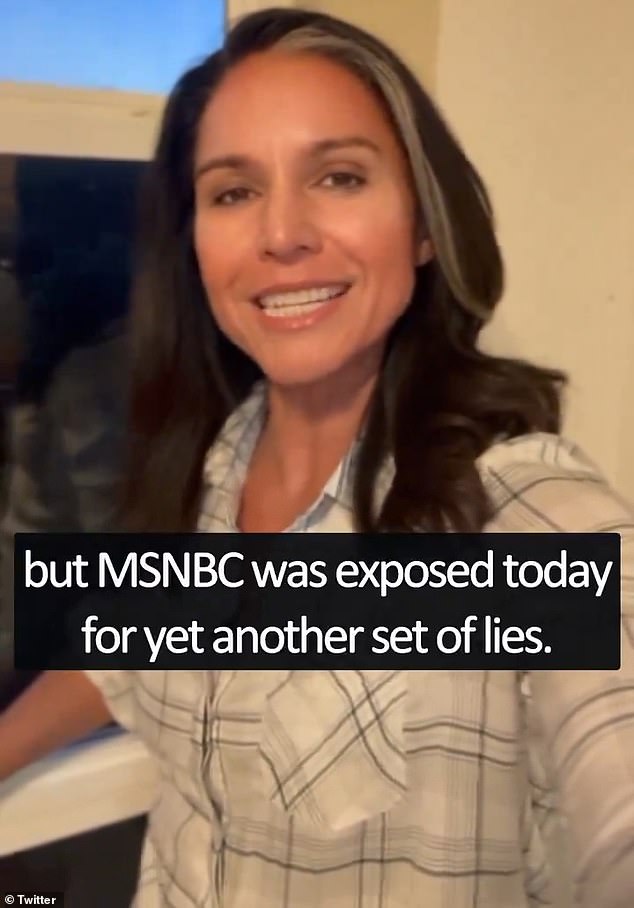 Former U.S. Rep. Tulsi Gabbard (R-Hawaii) criticized MSNBC earlier this month on X