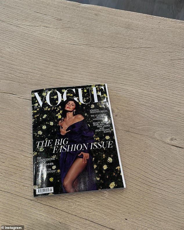 She also proudly shared a snap from her British Vogue cover.