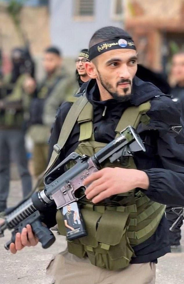 The IDF said Mohammed Jaber (pictured), known as Abu Shujaa, a commander of the Islamic Jihad militant group in the Nur Shams refugee camp, was killed.