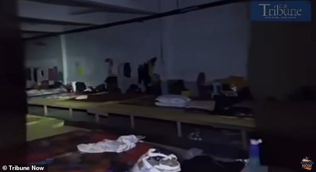 Disturbing images show a room still filled with personal belongings in the underground bunker