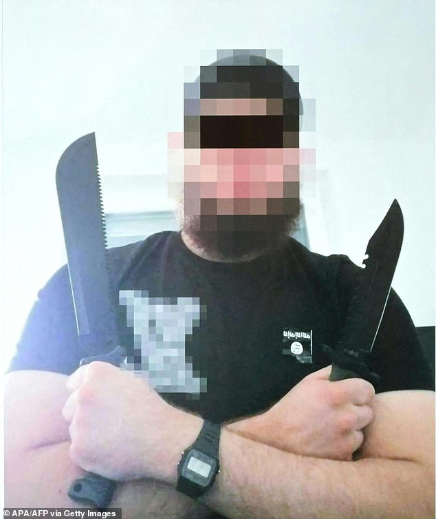 One of the arrested suspects was a 19-year-old ISIS fanatic who was identified as Beran A. (pictured), who lived in Ternitz, south of Vienna.