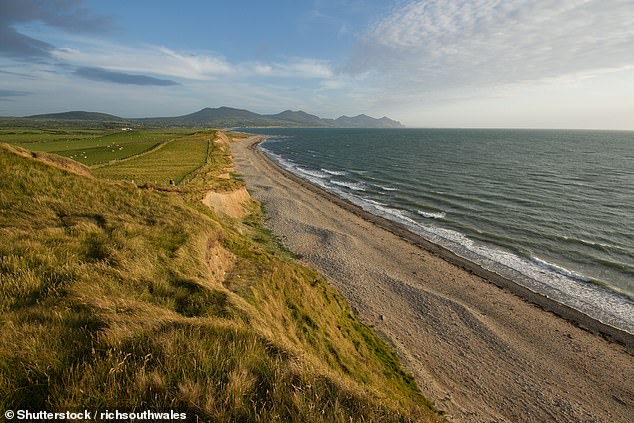 Above, Dinas Dinlle, a 