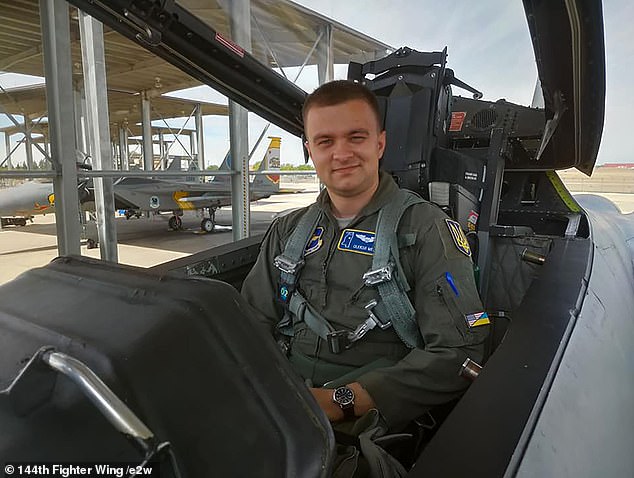 Mes pictured preparing for an incentive flight in an F-15D Eagle with the 144th Fighter Wing as part of the State Partnership Program in 2019