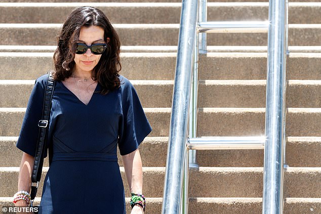 Silvia Bronchalo, who has also worked as an actress, leaves the Thai court after her son's sentence