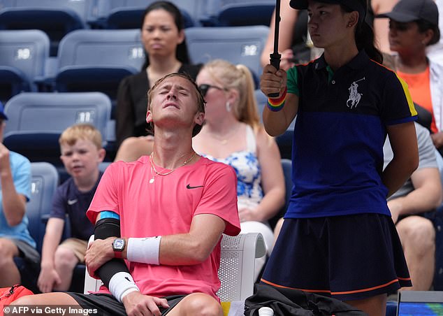 The American, world number 16, suffered an elbow injury at Louis Armstrong