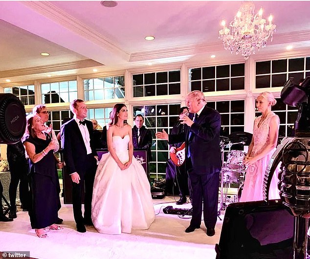 Former President Donald Trump appeared at the wedding of his former aide Max Miller and Emily Moreno, which was held at his Bedminster Golf Club.