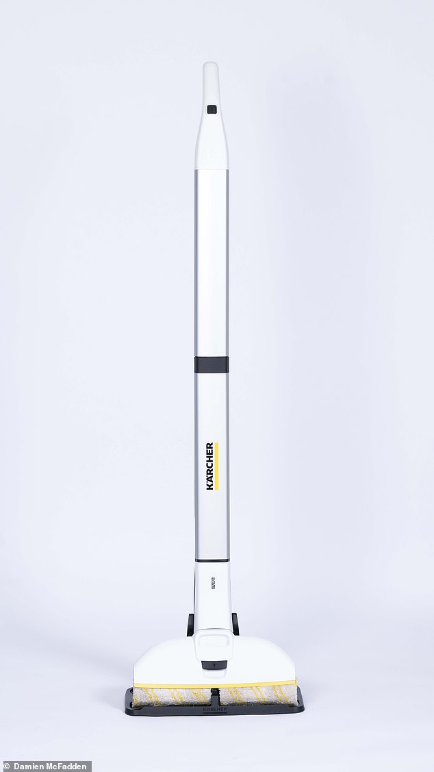 The Karcher cordless vacuum cleaner navigates tight corners with ease and vibrates across the floor with a persistence that reminds me of a dentist's polishing rod.