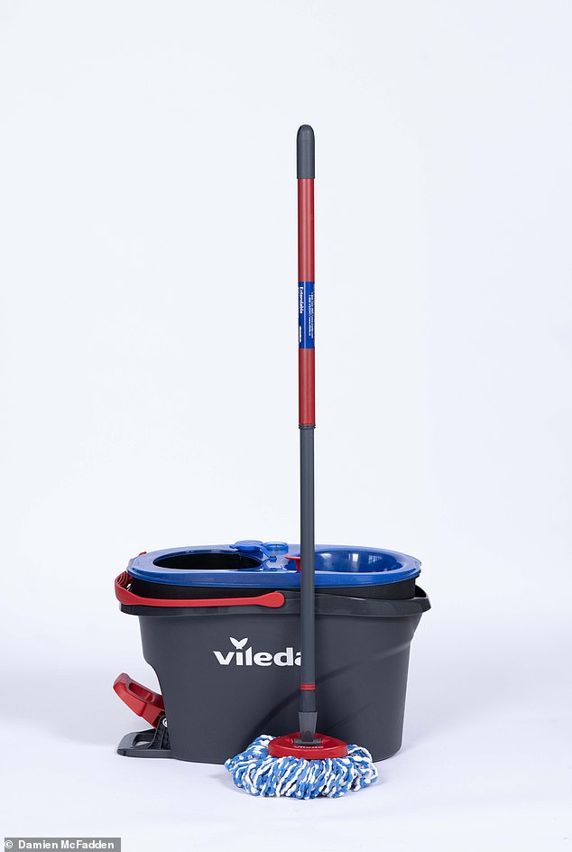 With two chambers that keep clean and dirty water separate, and a pedal-operated rotating wringer that prevents excess moisture, the Vileda Rinse Clean Spin Mop System is a revolutionary bucket.