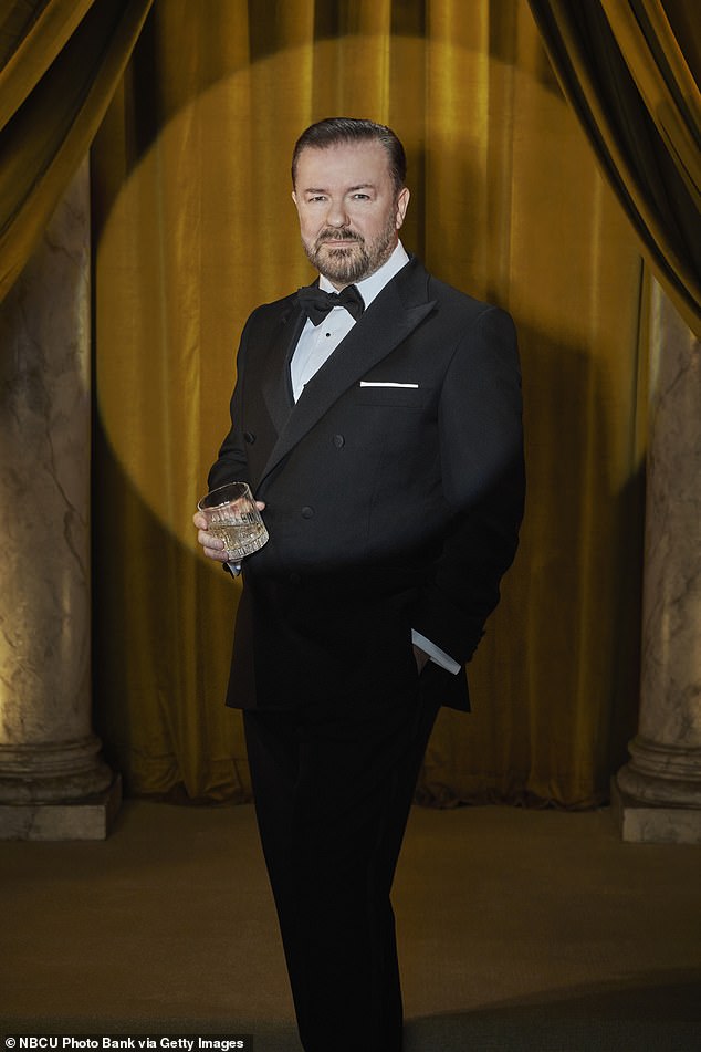 According to the Sun, Ricky Gervais is also said to feature prominently among the collection of celebrities being shortlisted for the show (pictured at the Golden Globe Awards).