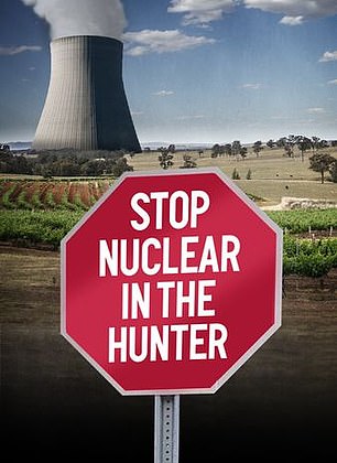 Other similar ads showed cooling towers in the background of idyllic regions of the state.