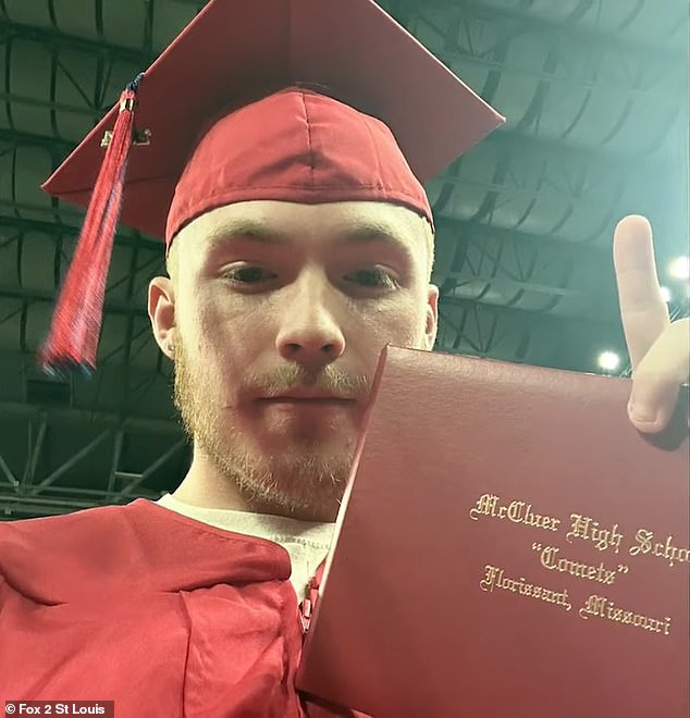 Proctor holds his high school diploma from McCluer High School