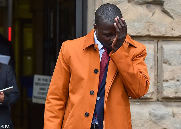 Former Manchester City left-back Mendy pictured in July last year looking emotional after being cleared of rape and attempted rape at Chester Crown Court.