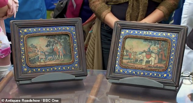 David explained: “The frames are Chinese, from the 18th century. They contain an enamelled copper inner frame, very, very beautiful.”