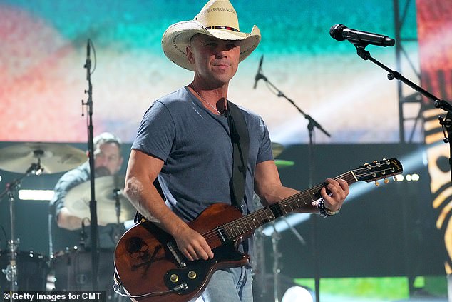 Kenny Chesney is pictured performing at the 2022 CMT Music Awards at the Nashville Municipal Auditorium