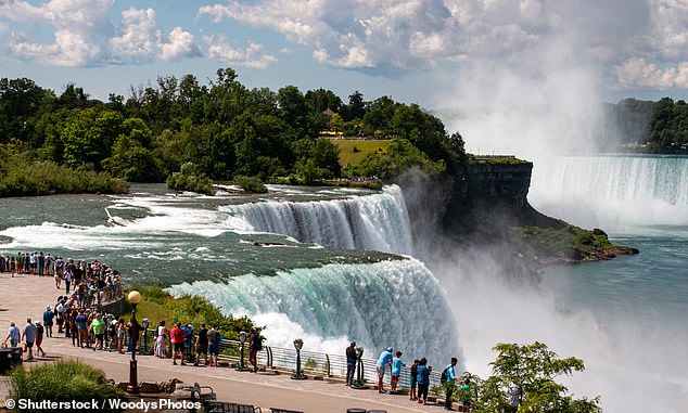 Above, tourists admire the falls at Niagara Falls State Park.