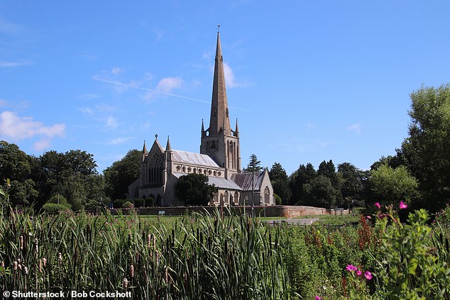 Around 300 people attended the service at St Mary's Church, pictured today.