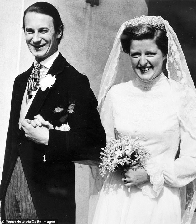 The wedding of Lord Fellowes and Diana's sister, Lady Jane Spencer, in London in 1978