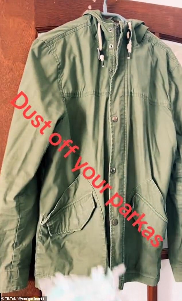 Others have joked that parkas will be back in style, with one even posing as the beloved coat while saying: 