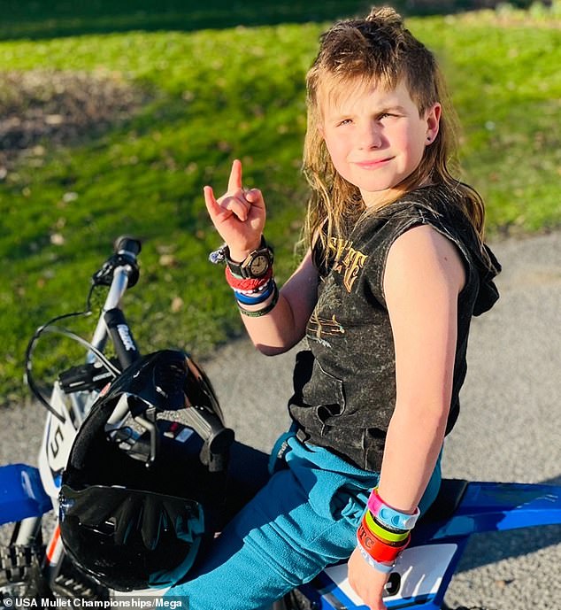 Gus Ackley of Richmond, Vermont, with his mullet "The Monster of Green Mountain"