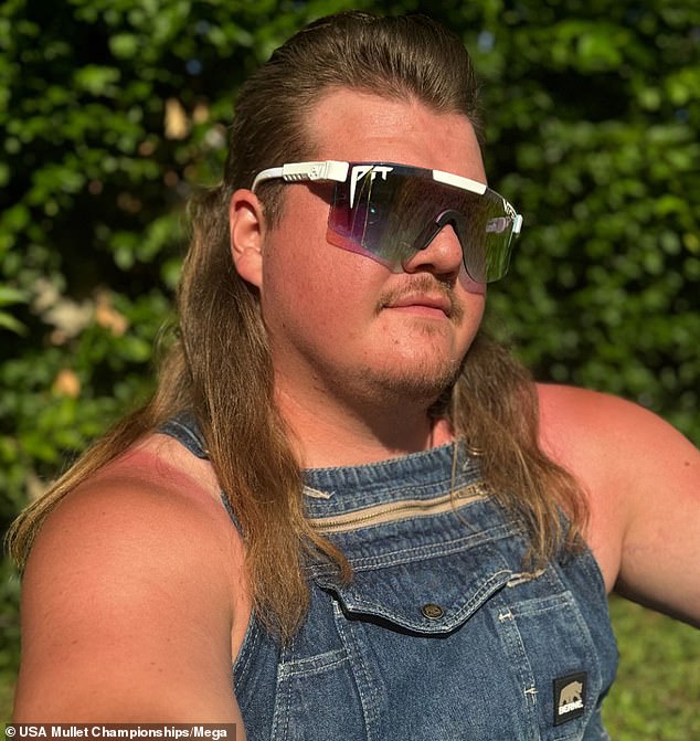 Dave Houtz of Gallatin, Tennessee, with his mullet "The Wolverine of Walmart"