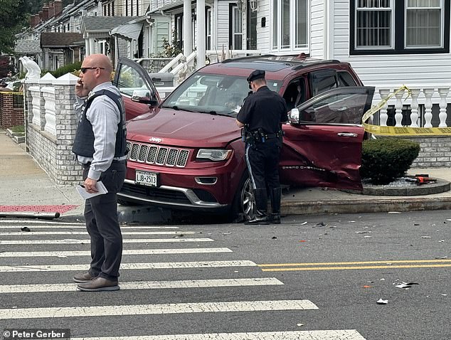 The driver of the red SUV was also injured but is believed to have survived.