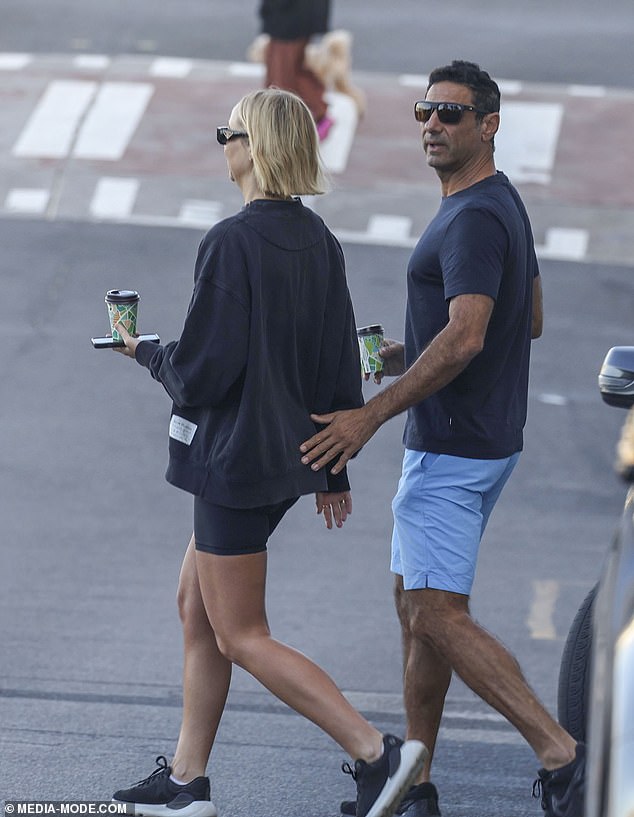 The 32-year-old interior designer was spotted showing off her intimate side with billionaire developer Paul Gedoun over breakfast in Bondi Beach on Thursday.