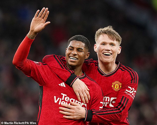 Rashford and McTominay came through the United academy together before breaking into the first team.