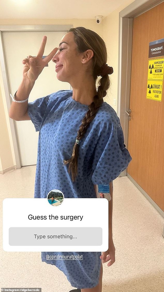 The influencer, 26, and her MAFS husband Ridge Barredo, 27, shared a gallery of stunning photos on Instagram that captured Jade in a gown at a local hospital.