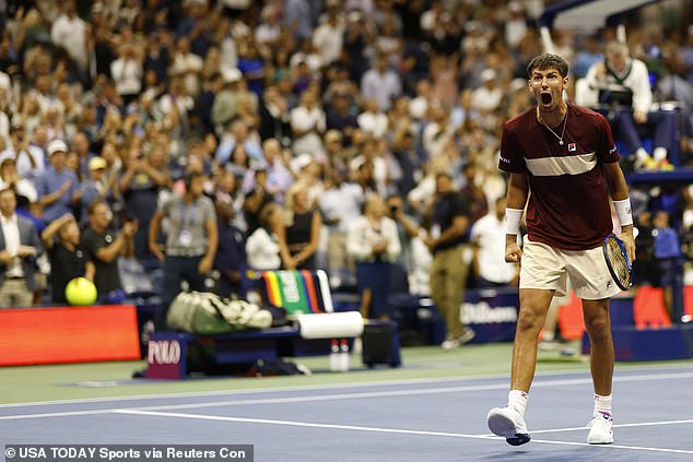 After breaking the world No. 2's serve in the fourth set, Popyrin let out a huge roar to the fans inside Arthur Ashe Stadium.