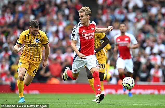 Martin Odegaard fought bravely after a knock, but arguably should have come off earlier.