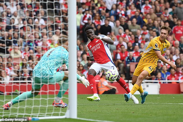 Bukayo Saka created the hosts' best moments, but his influence faded in the second half.