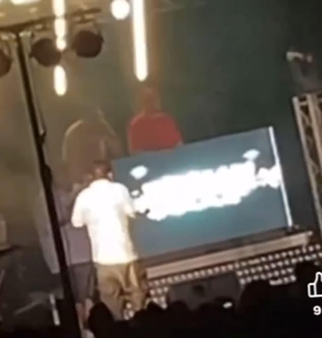 Audience footage captured the moment the beloved rapper collapsed behind a DJ booth, which happened seconds after he woke up the screaming crowd 