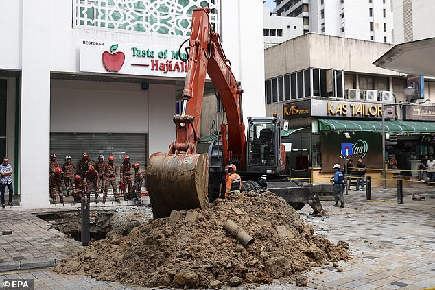 Ms Lakshmi, a tourist visiting from Andhra Pradesh, is believed to have been on her way to a nearby temple with her family when the ground suddenly collapsed beneath her feet.