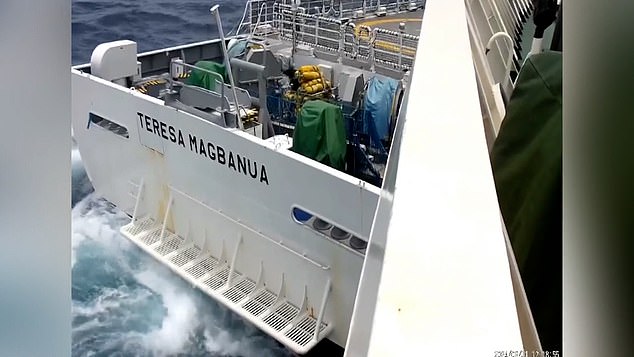 Philippine officials in Manila said it was their coast guard ship, the BRP Teresa Magbanua, that was rammed three times by the Chinese coast guard.