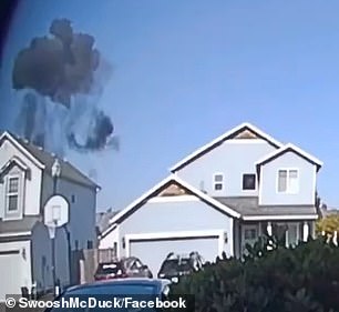 Video shows smoke coming from the accident