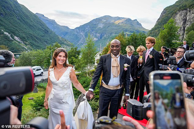 They got married in the picturesque village of Geiranger, one of Norway's top tourist attractions, situated on a fjord with stunning views.