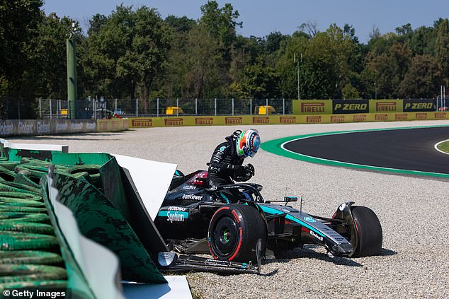 Antonelli crashed on his debut for Mercedes in the first practice session of the Italian Grand Prix on Friday