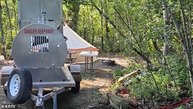 The camp was evacuated and traps were set in the area with a bear believed to have been involved later captured and euthanized on Monday.