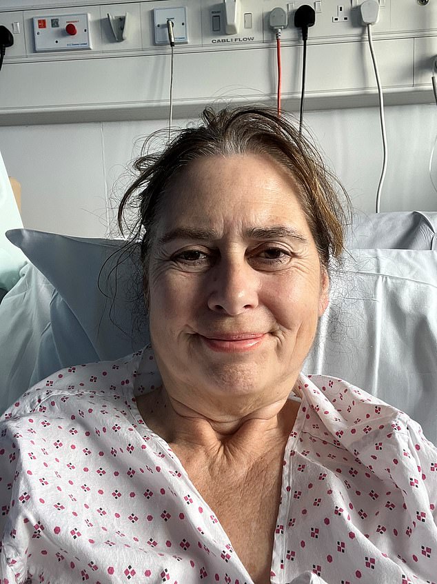 Alexandra Shulman (seen in hospital) survived breast cancer three years ago but has now been diagnosed with bowel cancer.