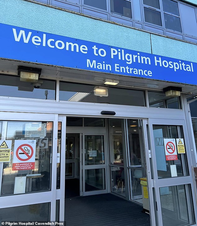 In one month alone, Landu-Landu received £3,971.83 in sick pay and in another £2,498.41 while treating patients at Pilgrim Hospital in Boston (pictured) and on the Covid-19 ward at Lincoln County Hospital.