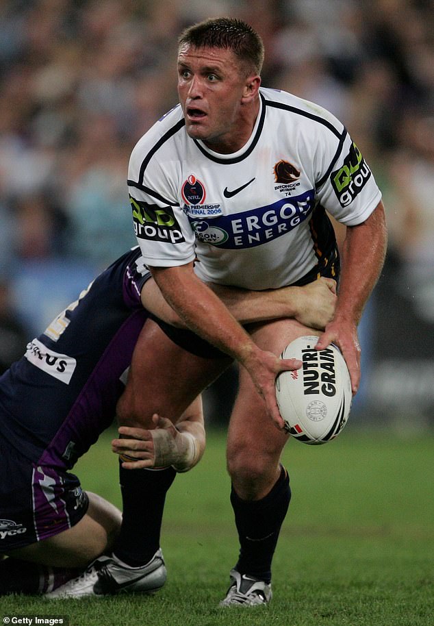 The former rugby league player spent his football career with the Brisbane Broncos, representing Queensland in the State of Origin 21 times. He retired in 2006 (pictured) and took on a sports presenter role at Seven