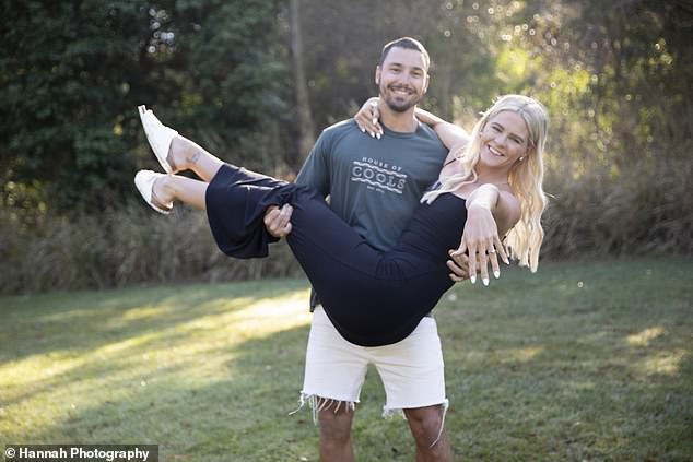 The 25-year-old swimmer and her field hockey star partner Joel, 28, shared an emotional Instagram post on Monday confirming the happy news.