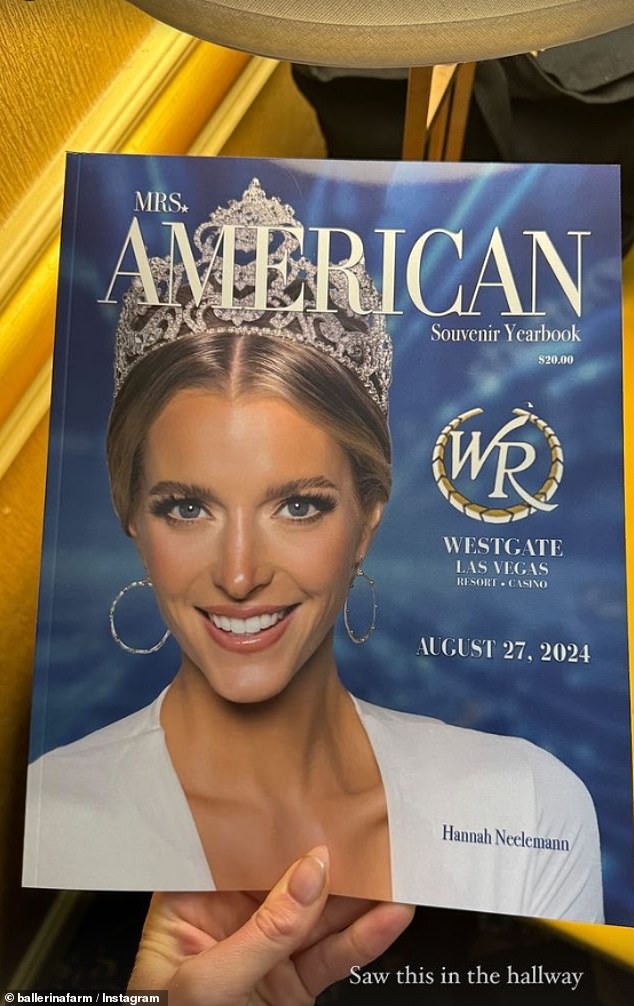 She later shared a throwback yearbook photo featuring her stunning image as Mrs. Americana.