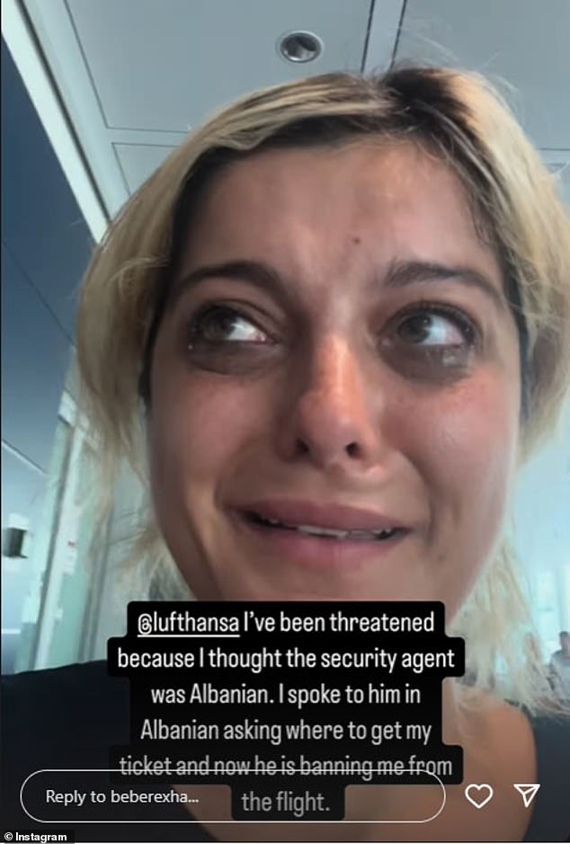 As she shared footage of herself sobbing with her 11.9 million followers, the 34-year-old singer explained that she was emotional because the man reportedly banned her 