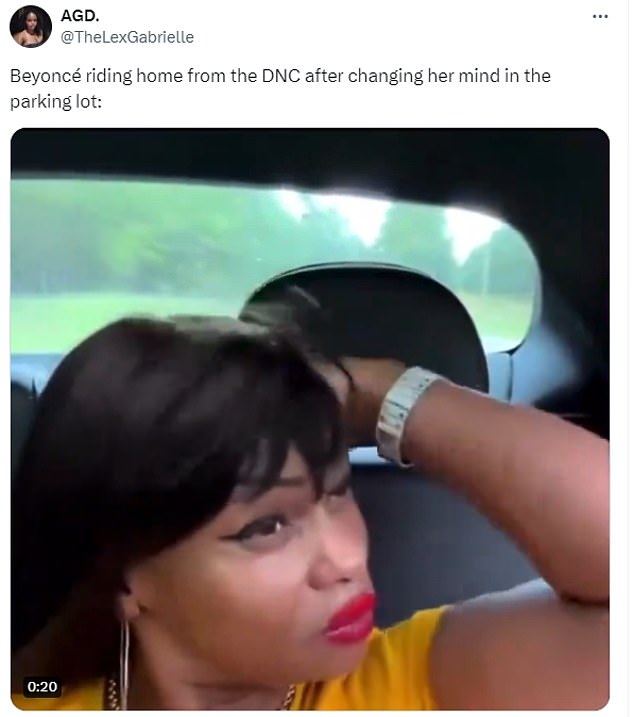 The memes started off in earnest, as usual, joking about how Beyoncé arrived but changed her mind in the parking lot and left, or slept through the convention.