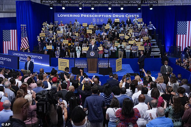 Many in attendance were not there to hear Biden speak, as dozens of people headed for the exits during his speech.