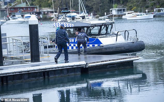 Emergency services were called to a mooring at Tunks Park last night due to concerns for the welfare of two people believed to have been on the 47ft yacht (pictured, emergency services at the scene)