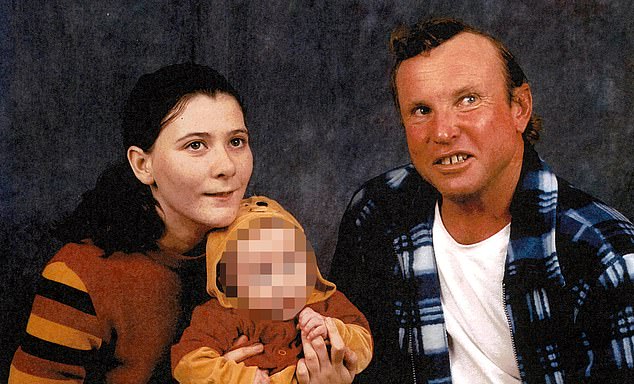 Amber Haigh (left), her son Royce Haigh and Robert Geeves (right), the baby's father.